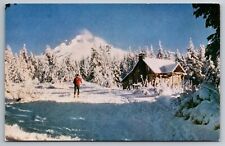Government Camp Winter View at Base of Mt Hood Postcard N425 picture
