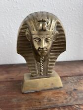 Vintage Brass Egyptian Pharaoh Bust picture