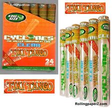 6 X CYCLONES TIKI TANGO King Size Clear Flavored Pre-Rolled Ready to Fill Cones picture