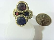 1700s antique tribal wedding ring sz 8.5 central Asia artifact ref fest 51014 picture