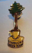 RARE- COLLECTIBLE - Authentic Starbucks Partner Pin - Green Team - Cup with Tree picture