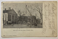 Vintage Postcard, View of Elm St from Park Sq, Westfield MA, posted 1905 picture