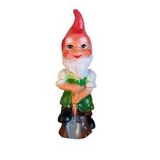 Vintage Gnome Elf Holding Shovel Plastic Figurine West Germany Garden 6030 picture