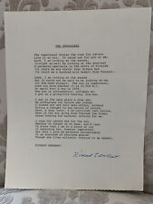 Richard Eberhart American Poet Signed Poem The Impersonal picture