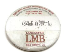 Eastern Coast Breweriana 1997 Pin Button Lancaster PA Convention LMB Malt Brewin picture