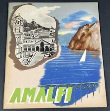1937 Vintage AMALFI Coast Italy Travel Brochure Tourist 1930's Guide Art Deco picture