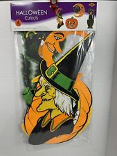 Vintage 1990 Beistle Halloween Cut Outs 4 Pcs Sealed RARE Cat Witch Moon J1 picture