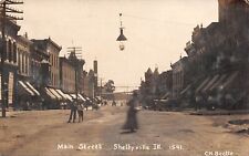 RPPC Main Street Shelbyville Illinois C H Beetle Photo c1910 Postcard picture