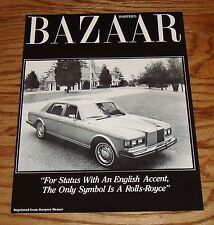 1981 Rolls Royce Harper's Bazaar Sales Brochure 81 picture