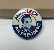 1972 Vintage George Wallace For President Campaign Button Pin Pinback picture