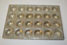 Vintage ECKO Aluminum Large Commercial 24 Cups Cupcake Baking Pan Tray Rare picture