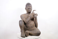 Nupe Tsoede Bronze Statue with Snake 33