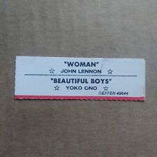 JOHN LENNON Woman/Beautiful Boys JUKEBOX STRIP Record 45 rpm picture