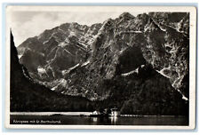 1937 Konigsee with St. Bartholoma Austria Vintage RPPC Photo Postcard picture