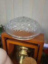 Vintage MCM Clear Glass Ceiling Light Dome Globe Shade  picture