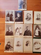 Lo of 13 Cabinet Cards,Belfast,Maine,1880s-90s,one Id'ed,Edith&Ethel Strout. picture