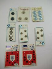 8 New Old Stock Buttons On Cards Mixed Lot of Wide Variety Brands Years Styles picture
