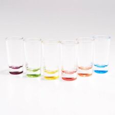 Set of 6 PRIDE/RAINBOW Multicolor Shot Glasses ❤️🧡💛💚🩵💜 picture