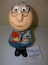 Vintage 1988 ROCK HEADS Tax Accountant Figurine Paperweight Handpainted Signed picture