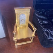 Bulova Miniature Mini Boutique B0404 Caquetoire Chair Collectible Clock 🕰️ picture