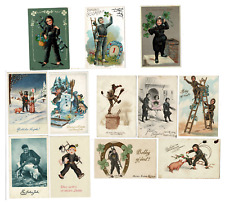 New Year Chimney Sweeper Postcard Lot of 12. 1901 – 62 picture