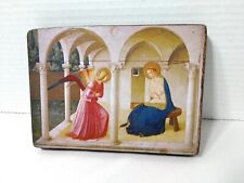 The Annunciation Art Print on Wood Block Angel Visits the Virgin Mary Religious  picture