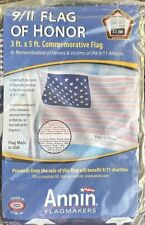 9/11 United States Commemorative Flag of Honor Poly Cotton 3' x 5' - NEW - Annin picture