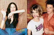 Guess Slick Denim Magazine Print Ad fashion Sexy Adriana Lima young 2000 VTG picture
