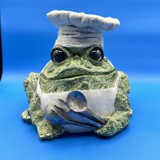 Vintage HomeStyles Toad Hollow Chef Resin Frog Garden Statue 2005 RARE picture