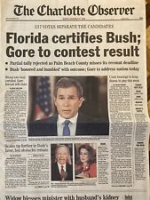 Bush v. Gore Florida Certifies 2000 Election Result November 27 2000 Newspaper picture