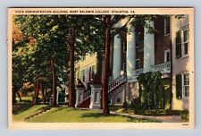 Staunton VA- Virginia, Vista Administration Building, Vintage c1946 Postcard picture