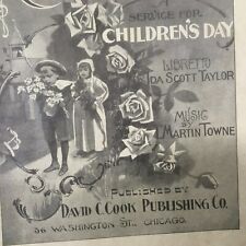 Early 1900s Beautiful Children's Day Ida Scott Taylor David C Cook Publishing Co picture