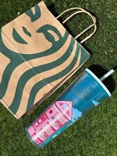 Starbucks San Francisco Painted Ladies Large Venti Cold Cup Tumbler W Straw 24oz picture