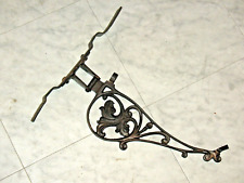 Cast Iron Flag Pole Wall Mount Bracket Antique 1890s Primitive Ready To Hang picture