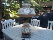 1973 QUOIZEL GWTW LAMP Floral Hand Painted 3 Way 27