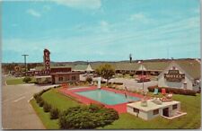 1950s Knoxville, Tennessee Postcard KNOX MOTEL Pool View / Highway 25 Roadside picture