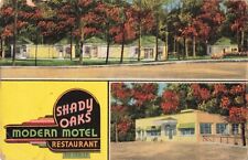 Shady Oaks Modern Motel Restaurant Hopkinsville Kentucky KY Linen 1949 Postcard picture