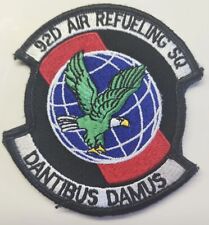 VTG USAF Military 92D Air Refueling SQ Dantibus Damus Patch 3.75