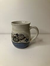 Vintage Otagiri Japan Seashells Mug Coffee Tea Cup Ocean Sand Beach Hand Painted picture