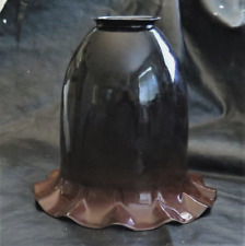 ITEM #65 Banquet large cased chocolate bell shaped shade & ruffles picture
