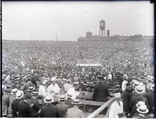 Dempsey & Carpentier fight scene crowd vendors plying thier tr- 1921 Old Photo picture
