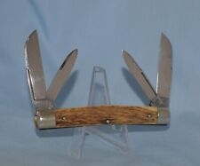 RARE VINTGE HEN & ROOSTER STAG LARGE CONGRESS KNIFE 