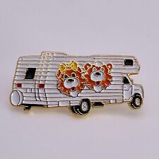 Incredibly Cute RV Camper With Mama And Papa Bear Enamel Pin - Lapel, Hat picture