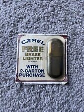 Camel Cigarettes Lighter Refillable Brass Giveaway VTG RARE 1983 Tobacco NOS picture