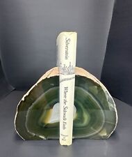 Vintage Brazilian Green Agate Geode Bookends picture