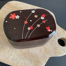 Kotobuki Vintage Bento Box, San Fran Mid Century Food Storage, Wildflowers Japan picture
