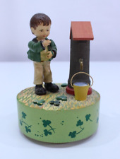 VTG ANRI Music Danny Boy Made in Italy Shamrock Water Pump Hand Painted Rotating picture