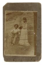 19thc African American Black Couple w/ Guitar & Mandolin Music Photo picture