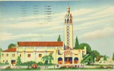 Vintage 1939 New York Worlds Fair 'Florida Building' Color Linen Postcard picture