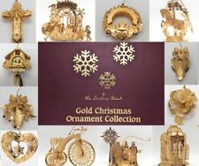2006 Danbury Mint Gold Christmas Ornament Collection 12pc + Original Box picture